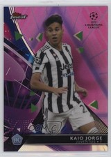 2021 Topps Finest UCL Purple/Pink Vapor Wave Refractor 62/125 Kaio Jorge #87 8d2