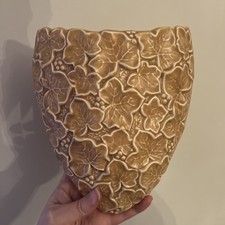 Vintage Ceramic Porcelain Sylvac Autumn Ivy Leaf Wall Pocket 2050 Beige Orange