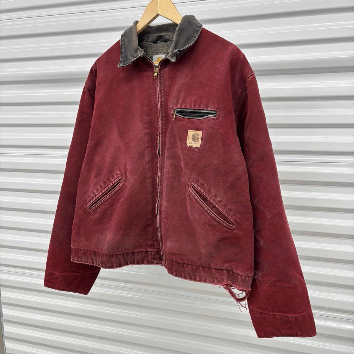 Vintage Carhartt Crimson J97CRI Detroit Jacket | eBay