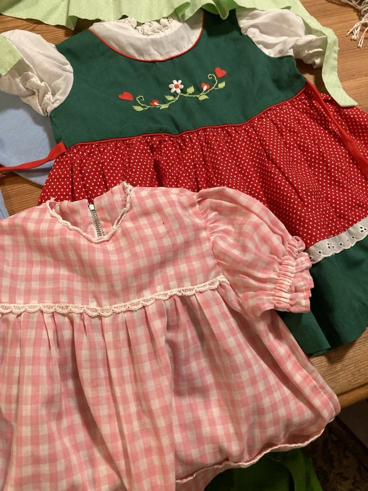 Vintage 6 Month Dresses - Hand Embroidered - Image 3 of 4