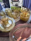 Vintage Federal Glass Co Madrid Amber 1930s Depression Glass Set