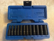 Cornwell CBPI1LM 12-Piece 1/4" Dr 6-Point bluePOWER Metric Deep Power Socket Set