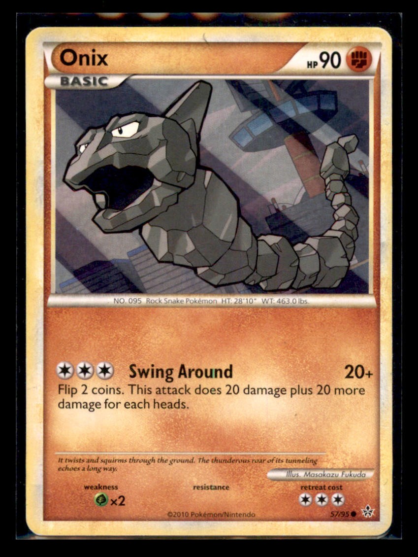 ONIX 57/95 COMMON HGSS UNLEASHED POKEMON LP