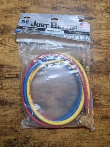 Just Better Kobra Manifold Hose Set, 60" Refrigerant Charging Hoses
