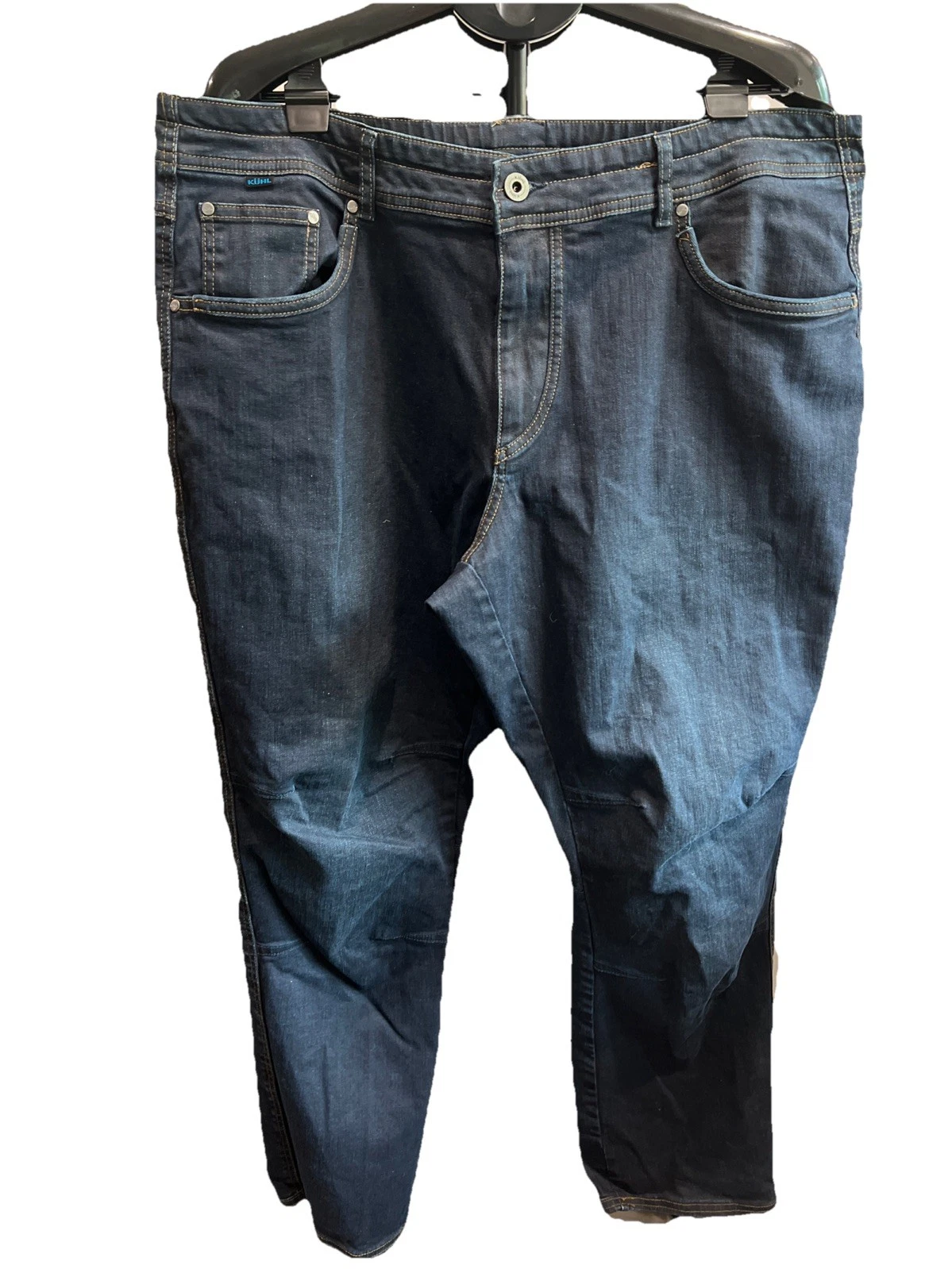 Kuhl Rydr Jeans Men's 42x32 Indigo Dye Wash Straight Leg Outdoor Hiking Stretch