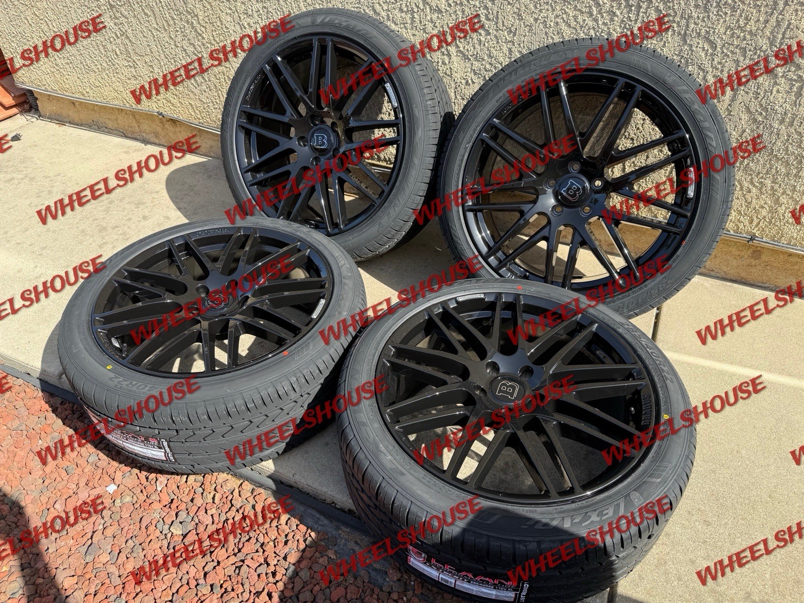 22x10 BRABUS GLOSS BLACK WHEELS RIMS TIRES MERCEDES G-WAGON G55 G500 G550 G63 G
