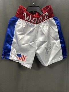 Micky Ward Signed USA Boxing Trunks AUTO JSA COA Sz XL
