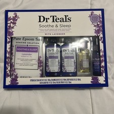 Dr Teals Everyday Wellness Set Soothe  Sleep Lavender 5 Pc Epsom Salt Bath Body