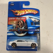 Hot Wheels 2005 Twenty + Cadillac Sixteen in White - Faster Than Ever FTE