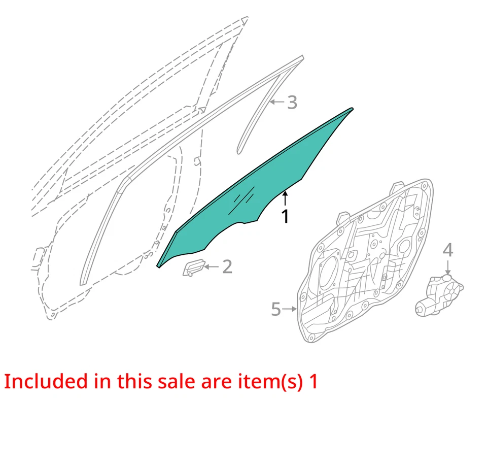 12 13 14 15 16 17 HYUNDAI AZERA Puerta delantera cristal/ventana izquierda Foto 3 de 4