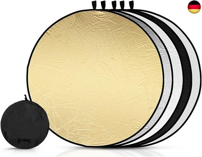 5 in1 Reflector,Scheibenreflektor,60cm Rund Fotografie Licht Reflektor,Diffusor