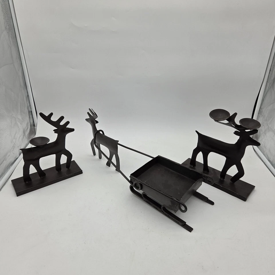 Centro de mesa candelabro de metal Pottery Barn Navidad RETIRADO Foto 2 de 2