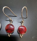Vintage ATI Mexico Red Jasper .925 Sterling Modernist Necklace Slider Pendant — photo 3