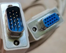 VGA (Male to Female) 15-Pin Extension Cable, 6 Feet