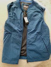 New Oakley Grid Poseidon Vest - blue Full Zip Size Men's Medium M