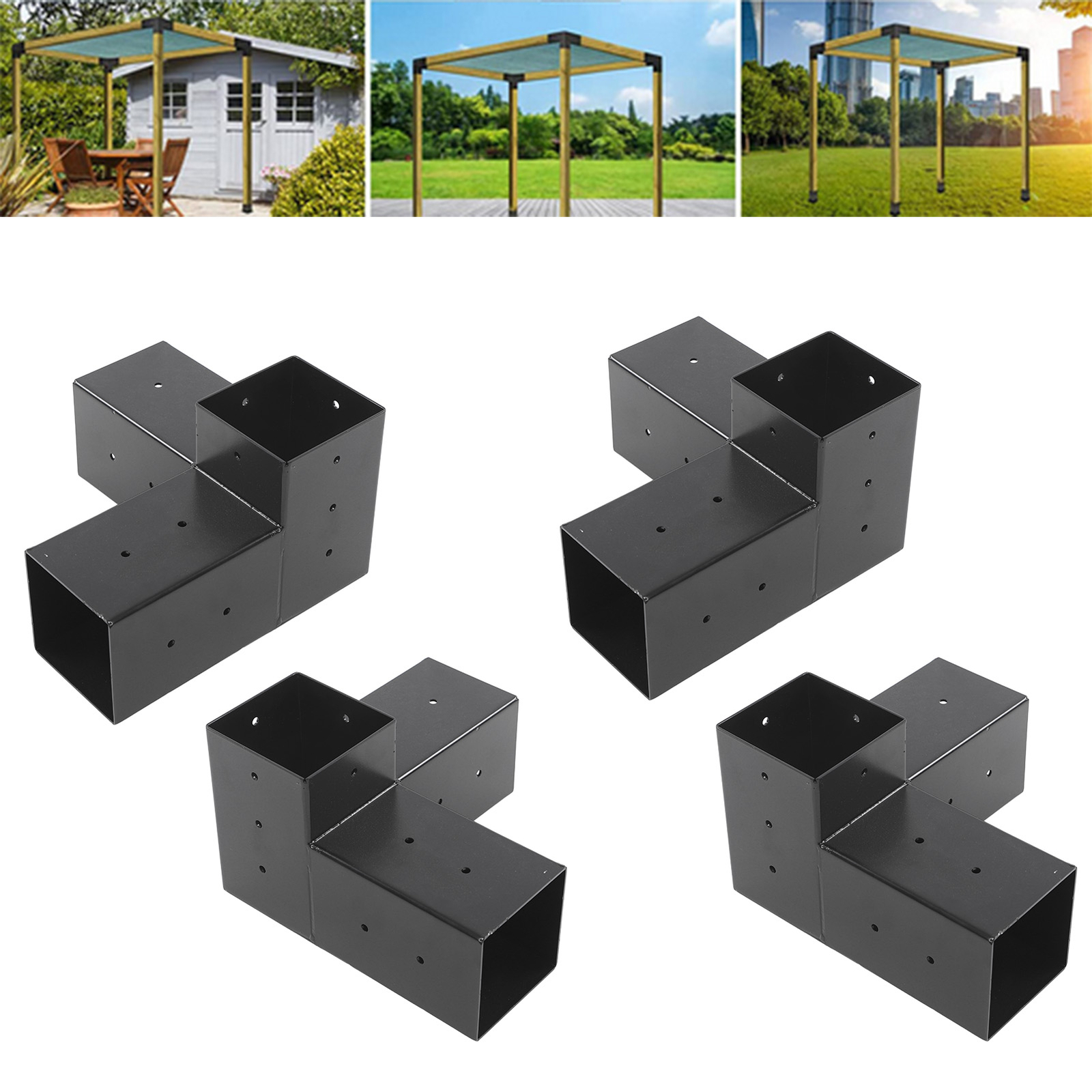 3WAY Pergola Brackets Kit,Pergola Corner Bracket for Wood Lumber
