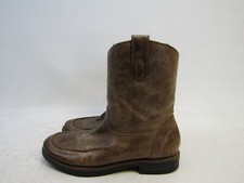 Smoky Mountain Youth Sz 2 R Brown Mock Toe Leather Cowboy Boots