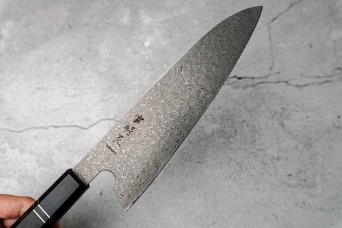 Noseto 110 Layers Damascus Japanese Knife Gyuto Hone and Ebony Wood Octagonal - Picture 10 of 16