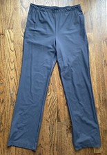 IC CONNIE K Collection Stretch Pull On Pants Womens Size Small Gray Straight Leg