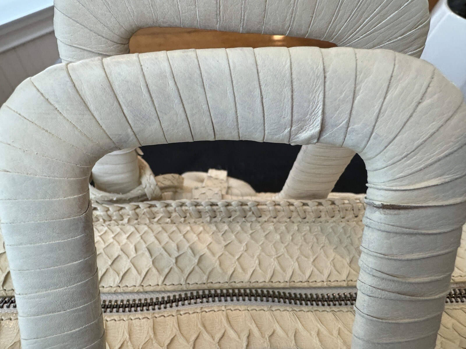 Calvin Klein Collection Large White Python Design… - image 6