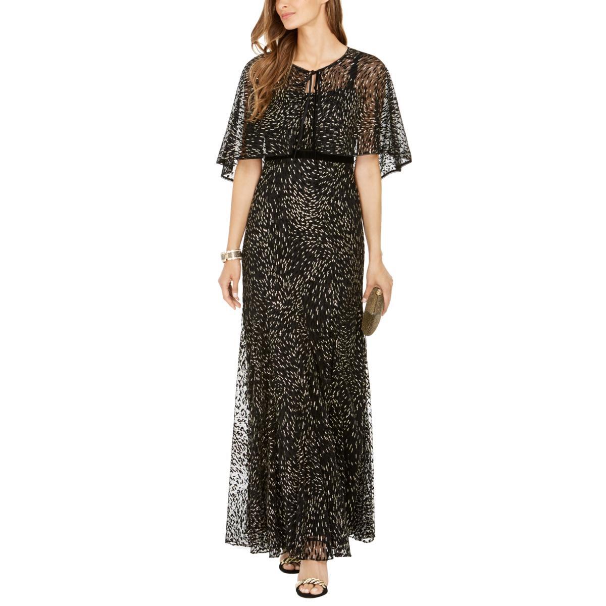 Adrianna Papell Женское черное вечернее платье с блестками из 2 предметов 2 BHFO 5840