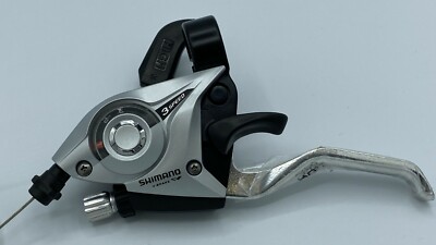Leva Cambio E Freno Sinistro Shimano ST-EF20 &ndash; 3 Velocit&agrave;, Argento, Usato