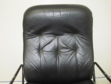 Ekornes Stressless Black Leather Back 1970's era chair armchair recliner