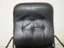 Ekornes Stressless Black Leather Back 1970's era chair armchair recliner