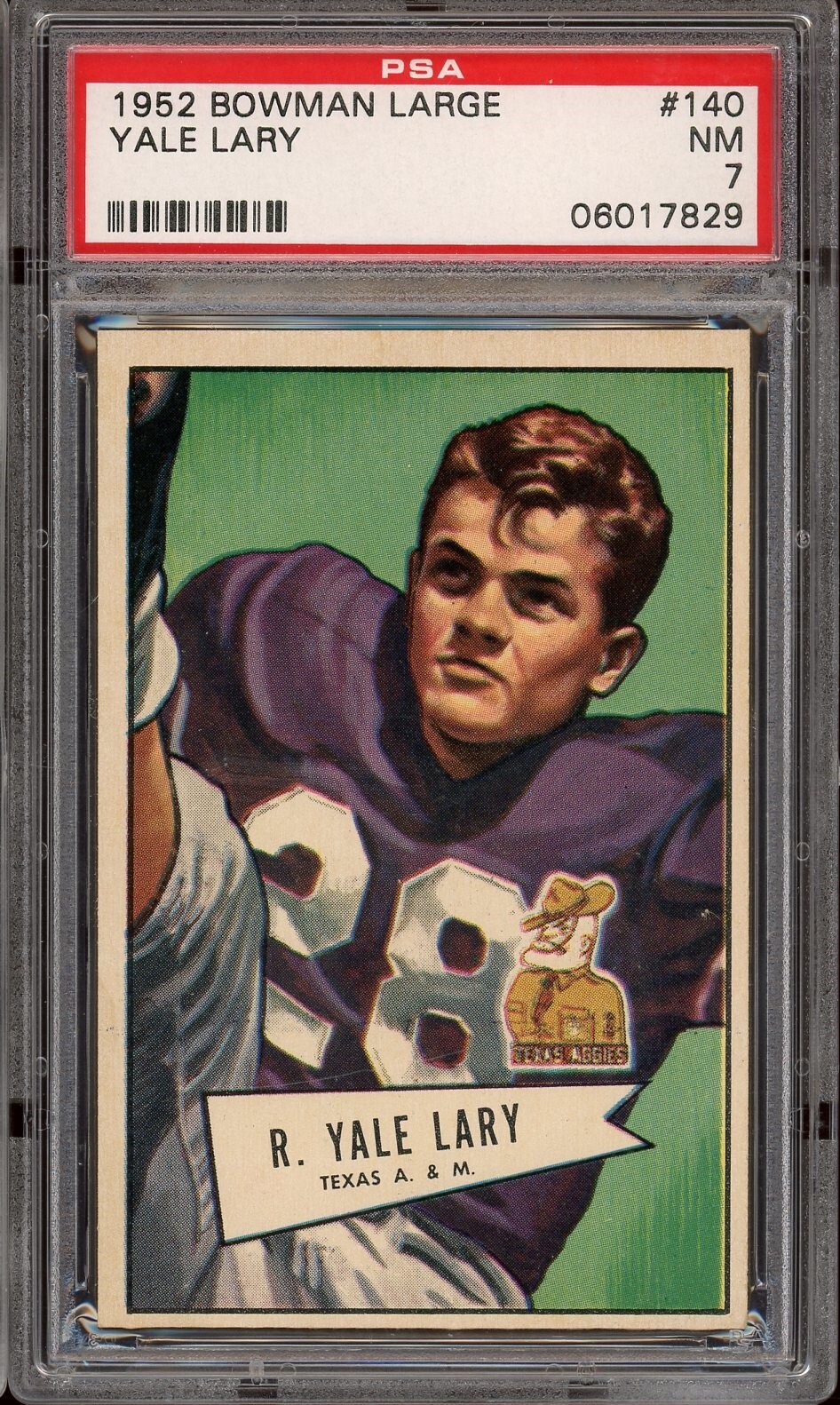 1952 Bowman Large Football #140 Yale Lary PSA 7 *d2
