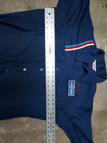 Ford Vtg Dealership Mechanic Shirt 16-16-1/2 Long Sleeve - Union Made USA - Picture 7 of 11