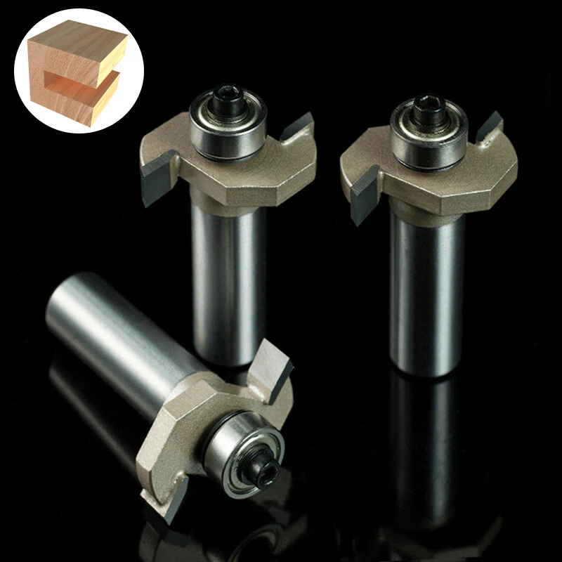 TCT T Slot Cutter Slotting Rabbeting Bearing Guided Router Bit 1/2" 1/4" Shank - Image 2 of 4