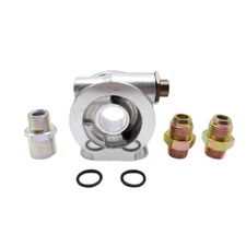 New Auto Oil Cooler Filter Sandwich Plate AN10 Thermostat Adaptor Kit 3/4- 16