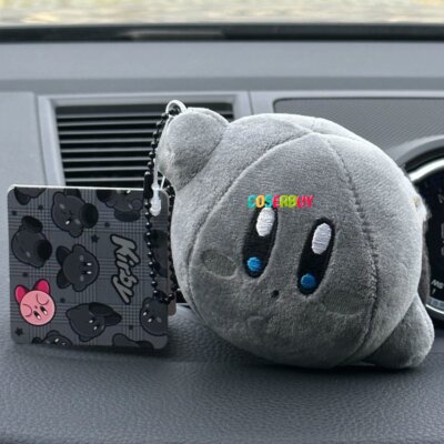 Anime Cartoon Grey Kirby Plush Doll Toy Keychain Pendant