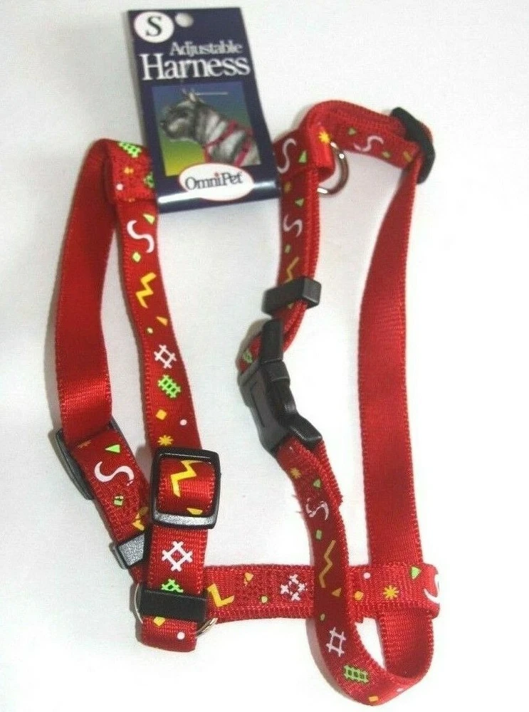 Dog Harness Small Adjustable Fabric OmniPet Mini Poodle Small Dog Puppy Red