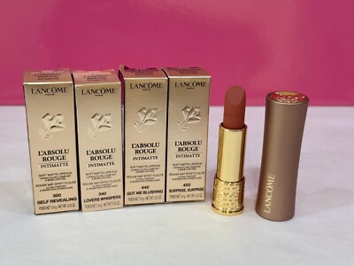 Lancome L'Absolu Rouge Intimatte Soft Matte Lipstick Full Size NIB- Choose Shade