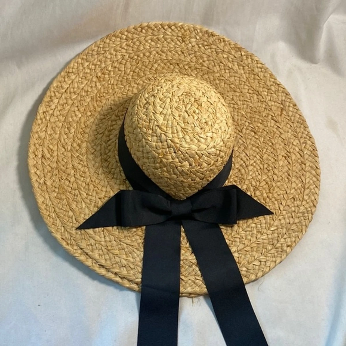 Italian seals cover straw petite small black bow Sun summer pool