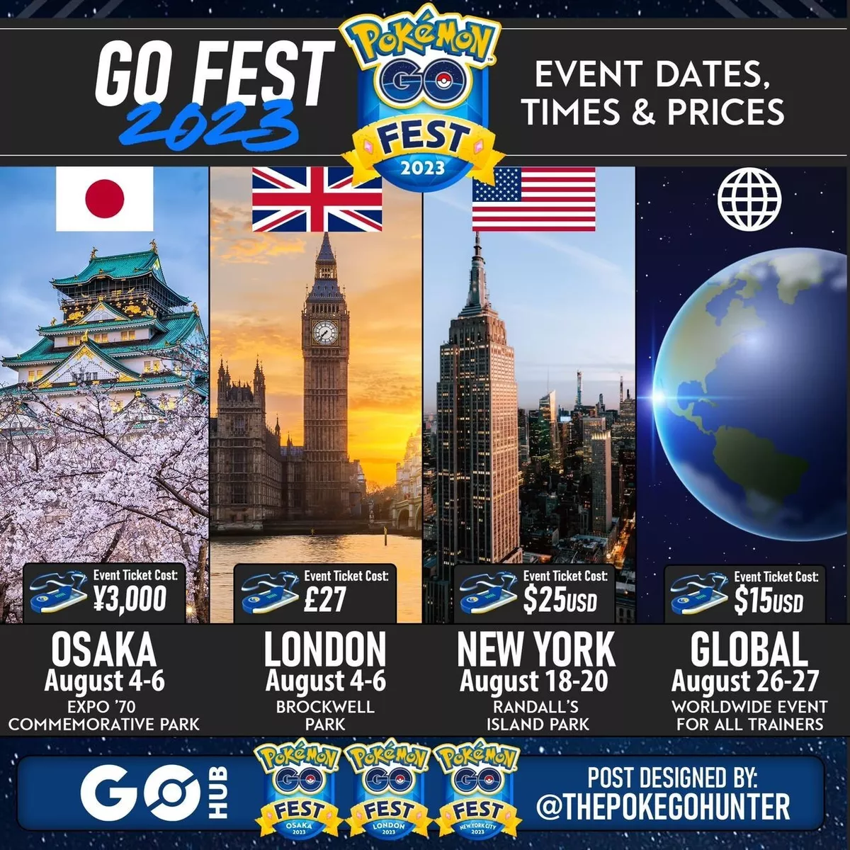 Os ingressos para o Pokémon GO Fest: Seattle já estão à venda!