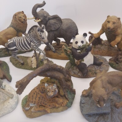 VTG 1987 Lot Of 11 Franklin Mint Wild Life Preservation Figurines 