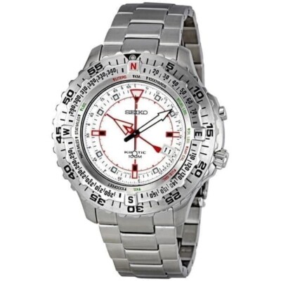 SEIKO SKA421P1 Kinetic Watch 5M82 Pilot Watch Double Bezels Steel FlightMaster