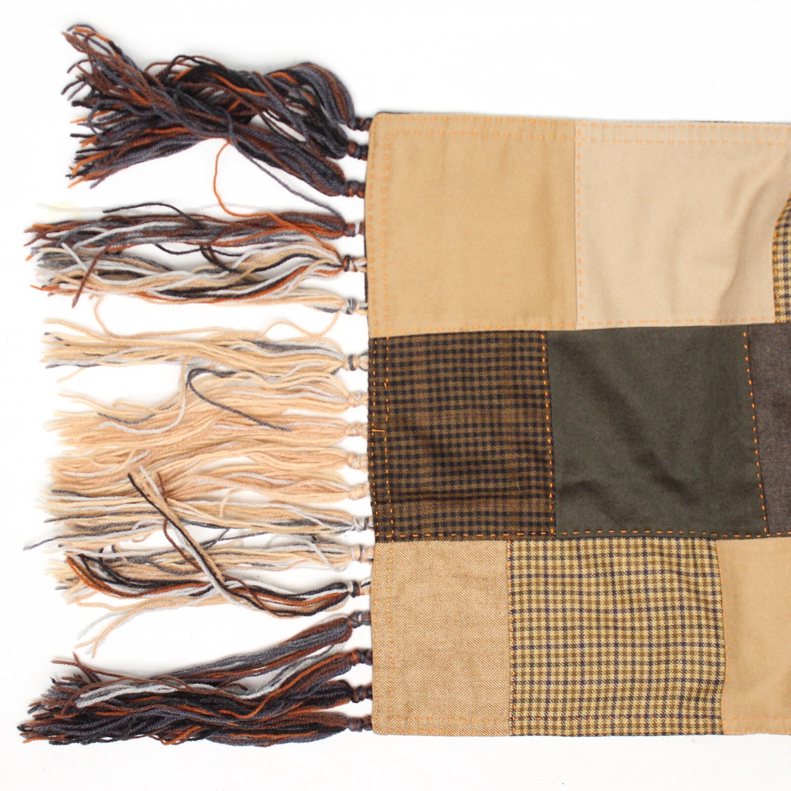 Arnold Brant Reversible Cashmere Patchwork Scarf … - image 5
