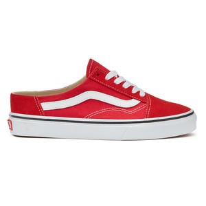 vans old skool mule white red
