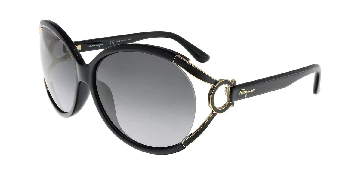 NEW!!! SALVATORE FERRAGAMO Sunglasses SF600S 001 Authentic Ferragamo Grey Gradient Round Ladies Sunglasses SF600S 001  main image 4