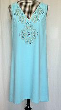 Lilly Pulitzer Blue Ibiza Embellished Penelope Shift Dress Size 4 NEW!