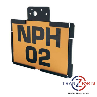 TRUCK & TRAILER NUMBER PLATE HOLDER PLASTIC RECTANGULAR WITH LAMP BRACKET