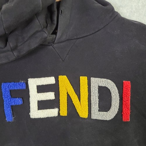 Fendi Shearling Logo Hoodie Womens Size 