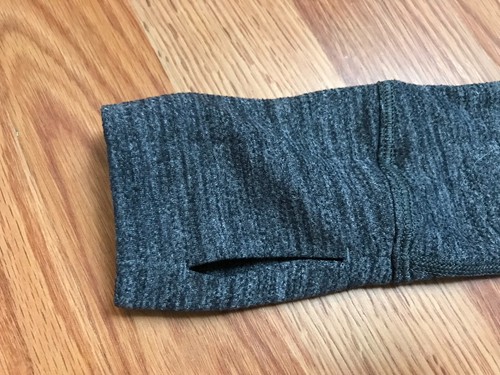 Lululemon Shirt Womens 6 Heather Gray Long Sleeve Stretch Logo Thumbhole Running - Picture 11 of 11