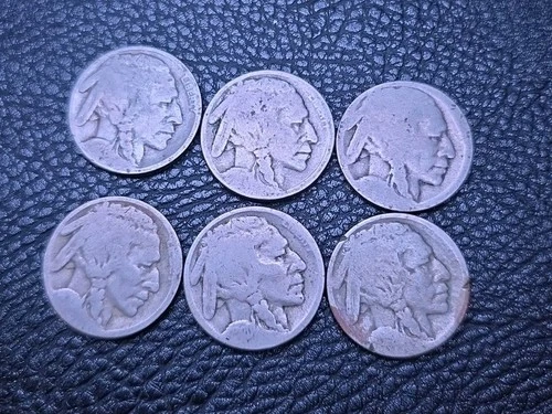 New Listing6 Vintage Buffalo Nickels Dateless- Actual Coins You Receive #39