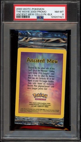Pokemon Ancient Mew Movie 2000 Sealed Cello Pk. BLK PSA 8