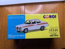 Vanguards Corgi 1:43 Ford Escort Mk1 Mexico Diamond White 60th Ann VA09519