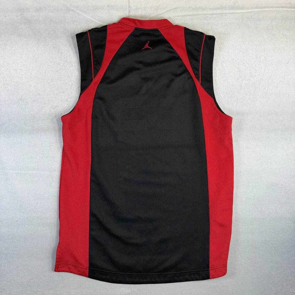 Винтажная мужская майка Air Jordan большая черная красная выведенная 23 джампера 2005 - Изображение 4 из 4